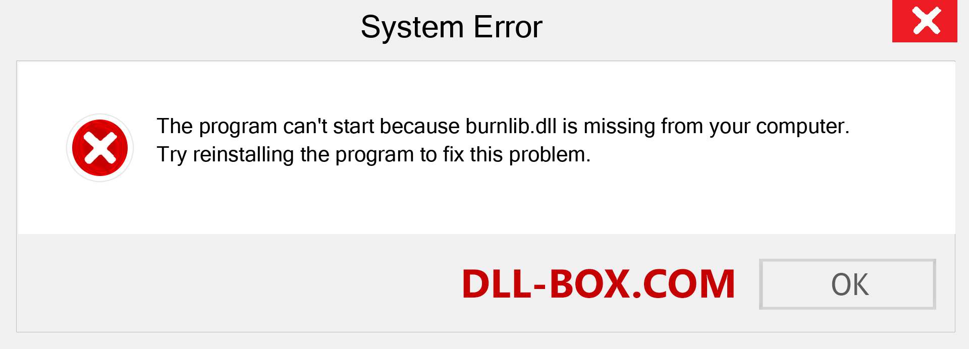  burnlib.dll file is missing?. Download for Windows 7, 8, 10 - Fix  burnlib dll Missing Error on Windows, photos, images